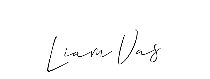 Create a beautiful signature design for name Liam Vas. With this signature (Allison_Script) fonts, you can make a handwritten signature for free. Liam Vas signature style 2 images and pictures png