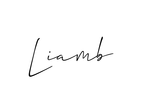 Also You can easily find your signature by using the search form. We will create Liamb name handwritten signature images for you free of cost using Allison_Script sign style. Liamb signature style 2 images and pictures png