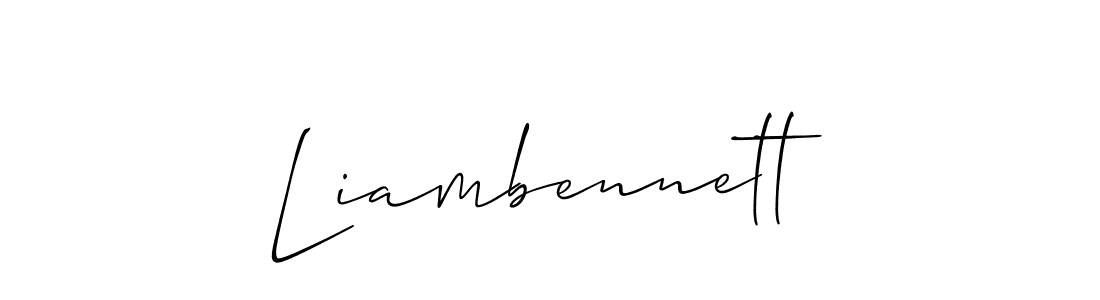 Design your own signature with our free online signature maker. With this signature software, you can create a handwritten (Allison_Script) signature for name Liambennett. Liambennett signature style 2 images and pictures png