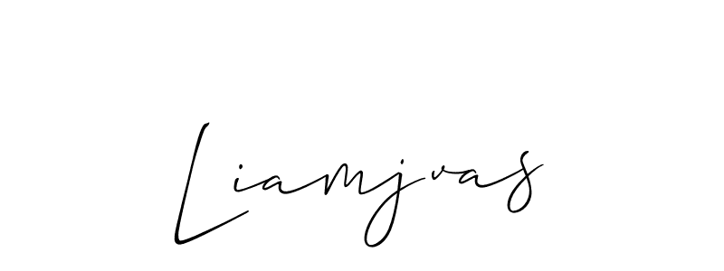 The best way (Allison_Script) to make a short signature is to pick only two or three words in your name. The name Liamjvas include a total of six letters. For converting this name. Liamjvas signature style 2 images and pictures png