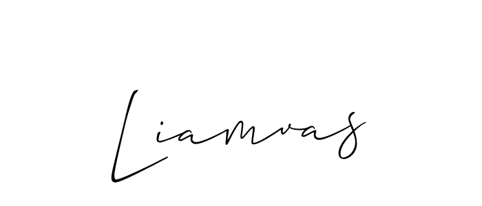 Make a beautiful signature design for name Liamvas. With this signature (Allison_Script) style, you can create a handwritten signature for free. Liamvas signature style 2 images and pictures png