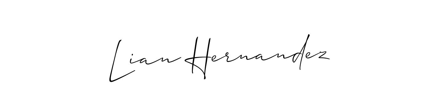Also we have Lian Hernandez name is the best signature style. Create professional handwritten signature collection using Allison_Script autograph style. Lian Hernandez signature style 2 images and pictures png