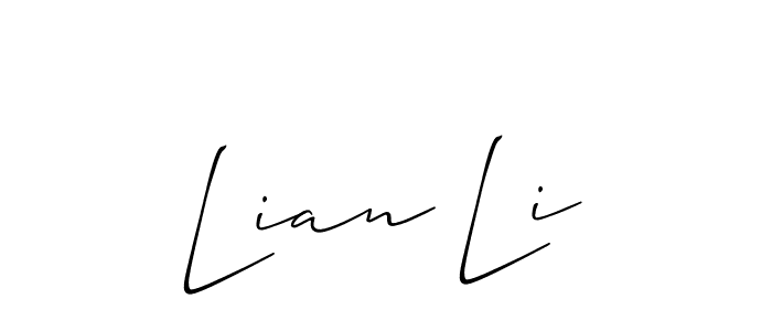 Use a signature maker to create a handwritten signature online. With this signature software, you can design (Allison_Script) your own signature for name Lian Li. Lian Li signature style 2 images and pictures png