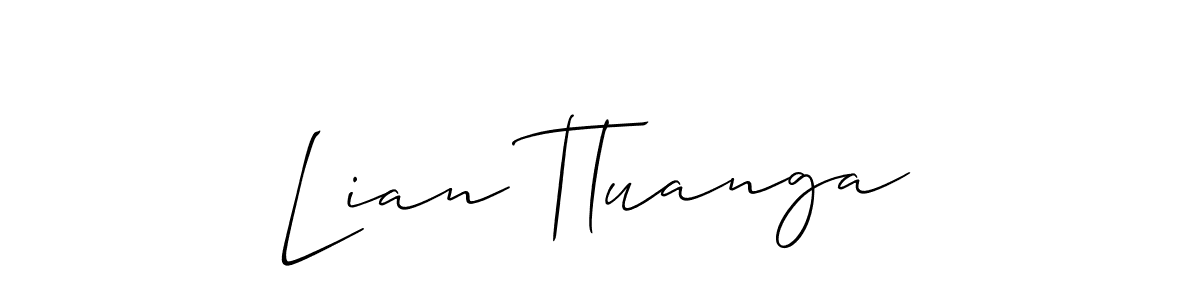 Use a signature maker to create a handwritten signature online. With this signature software, you can design (Allison_Script) your own signature for name Lian Tluanga. Lian Tluanga signature style 2 images and pictures png