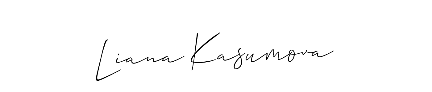 Use a signature maker to create a handwritten signature online. With this signature software, you can design (Allison_Script) your own signature for name Liana Kasumova. Liana Kasumova signature style 2 images and pictures png