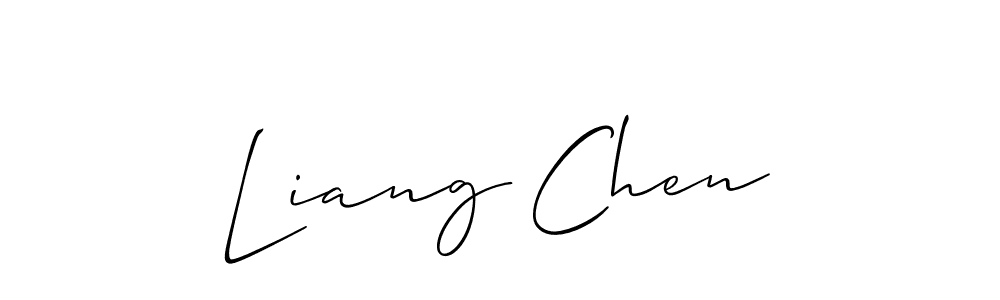 Also we have Liang Chen name is the best signature style. Create professional handwritten signature collection using Allison_Script autograph style. Liang Chen signature style 2 images and pictures png