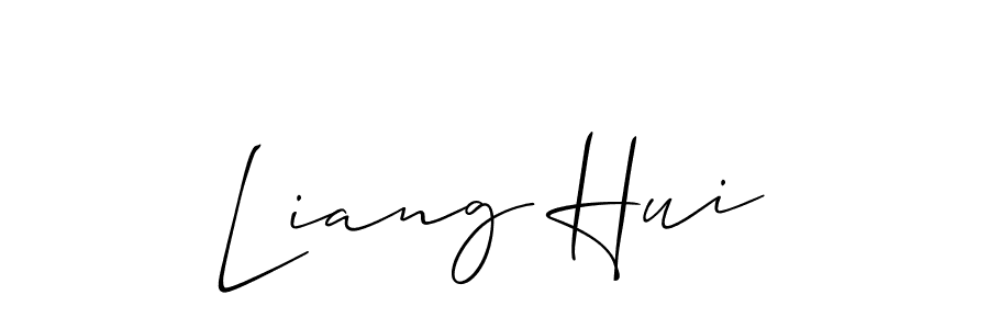 How to make Liang Hui signature? Allison_Script is a professional autograph style. Create handwritten signature for Liang Hui name. Liang Hui signature style 2 images and pictures png