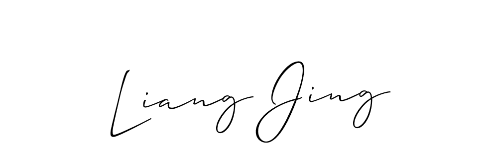 Create a beautiful signature design for name Liang Jing. With this signature (Allison_Script) fonts, you can make a handwritten signature for free. Liang Jing signature style 2 images and pictures png