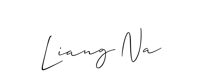 Design your own signature with our free online signature maker. With this signature software, you can create a handwritten (Allison_Script) signature for name Liang Na. Liang Na signature style 2 images and pictures png