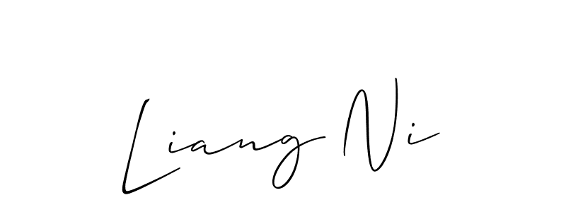 This is the best signature style for the Liang Ni name. Also you like these signature font (Allison_Script). Mix name signature. Liang Ni signature style 2 images and pictures png