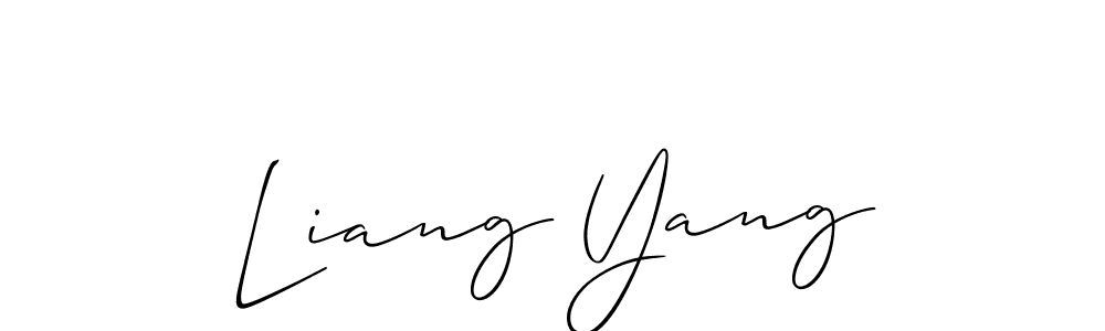 Liang Yang stylish signature style. Best Handwritten Sign (Allison_Script) for my name. Handwritten Signature Collection Ideas for my name Liang Yang. Liang Yang signature style 2 images and pictures png
