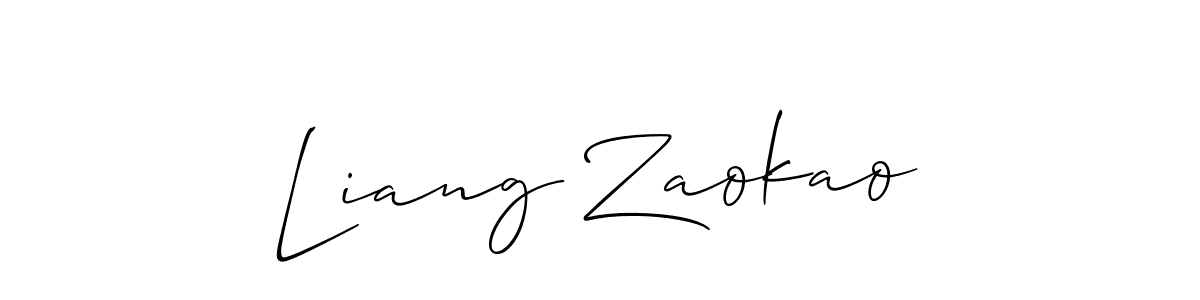 Make a short Liang Zaokao signature style. Manage your documents anywhere anytime using Allison_Script. Create and add eSignatures, submit forms, share and send files easily. Liang Zaokao signature style 2 images and pictures png