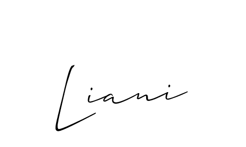 Similarly Allison_Script is the best handwritten signature design. Signature creator online .You can use it as an online autograph creator for name Liani. Liani signature style 2 images and pictures png