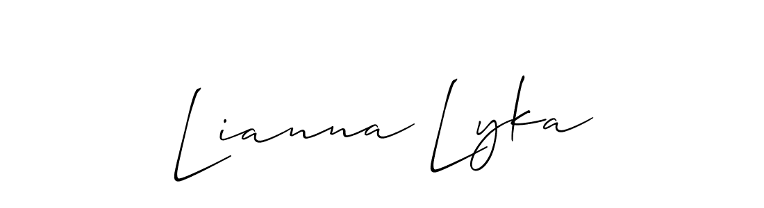 Also we have Lianna Lyka name is the best signature style. Create professional handwritten signature collection using Allison_Script autograph style. Lianna Lyka signature style 2 images and pictures png