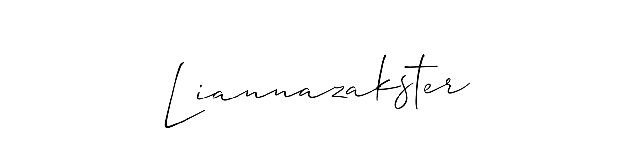 Once you've used our free online signature maker to create your best signature Allison_Script style, it's time to enjoy all of the benefits that Liannazakster name signing documents. Liannazakster signature style 2 images and pictures png