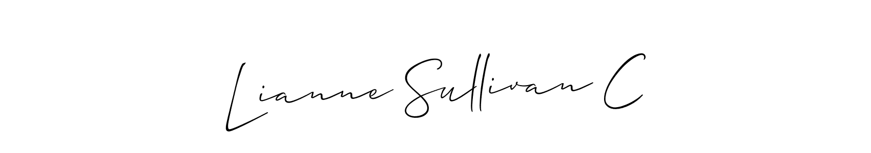Allison_Script is a professional signature style that is perfect for those who want to add a touch of class to their signature. It is also a great choice for those who want to make their signature more unique. Get Lianne Sullivan C name to fancy signature for free. Lianne Sullivan C signature style 2 images and pictures png