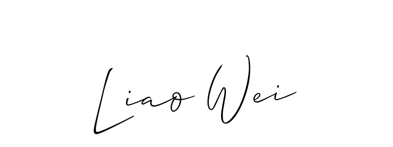 It looks lik you need a new signature style for name Liao Wei. Design unique handwritten (Allison_Script) signature with our free signature maker in just a few clicks. Liao Wei signature style 2 images and pictures png