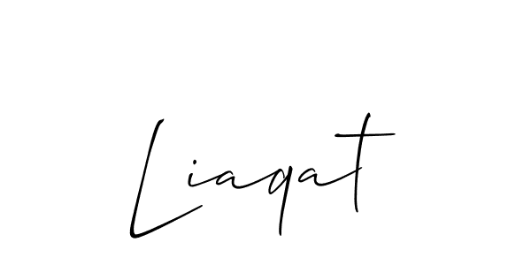 Also You can easily find your signature by using the search form. We will create Liaqat name handwritten signature images for you free of cost using Allison_Script sign style. Liaqat signature style 2 images and pictures png