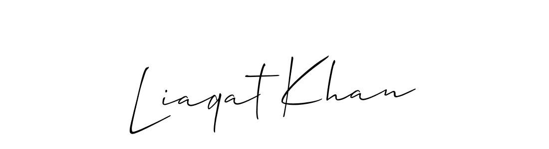 The best way (Allison_Script) to make a short signature is to pick only two or three words in your name. The name Liaqat Khan include a total of six letters. For converting this name. Liaqat Khan signature style 2 images and pictures png
