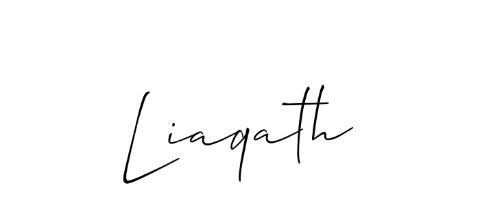 Similarly Allison_Script is the best handwritten signature design. Signature creator online .You can use it as an online autograph creator for name Liaqath. Liaqath signature style 2 images and pictures png