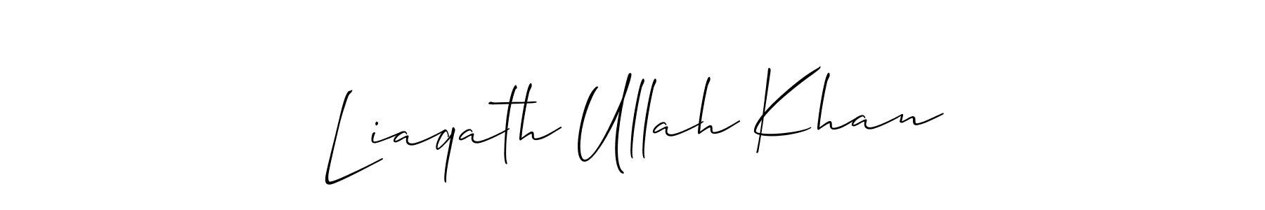 How to Draw Liaqath Ullah Khan signature style? Allison_Script is a latest design signature styles for name Liaqath Ullah Khan. Liaqath Ullah Khan signature style 2 images and pictures png