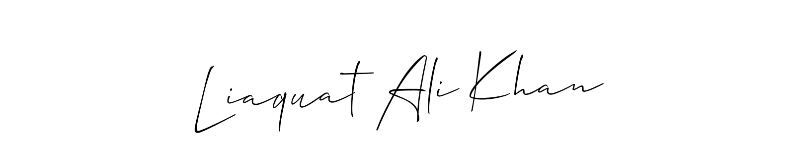 Make a beautiful signature design for name Liaquat Ali Khan. With this signature (Allison_Script) style, you can create a handwritten signature for free. Liaquat Ali Khan signature style 2 images and pictures png