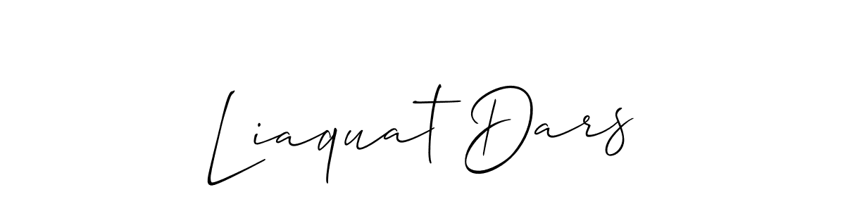 Make a beautiful signature design for name Liaquat Dars. With this signature (Allison_Script) style, you can create a handwritten signature for free. Liaquat Dars signature style 2 images and pictures png