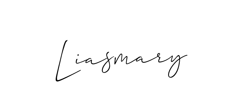 Create a beautiful signature design for name Liasmary. With this signature (Allison_Script) fonts, you can make a handwritten signature for free. Liasmary signature style 2 images and pictures png