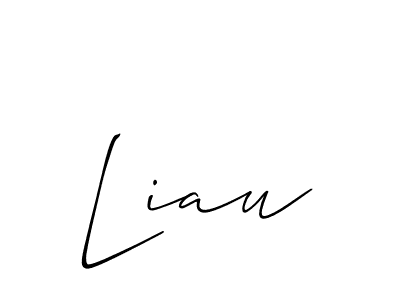 How to make Liau signature? Allison_Script is a professional autograph style. Create handwritten signature for Liau name. Liau signature style 2 images and pictures png