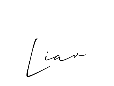 Make a beautiful signature design for name Liav. With this signature (Allison_Script) style, you can create a handwritten signature for free. Liav signature style 2 images and pictures png