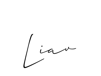 Create a beautiful signature design for name Liav. With this signature (Allison_Script) fonts, you can make a handwritten signature for free. Liav signature style 2 images and pictures png