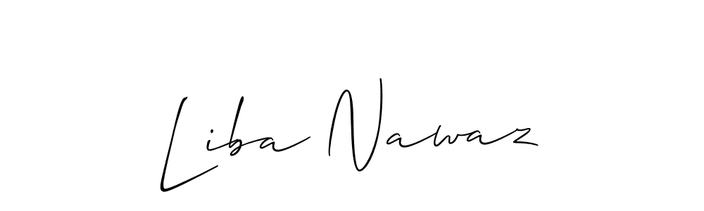 Allison_Script is a professional signature style that is perfect for those who want to add a touch of class to their signature. It is also a great choice for those who want to make their signature more unique. Get Liba Nawaz name to fancy signature for free. Liba Nawaz signature style 2 images and pictures png
