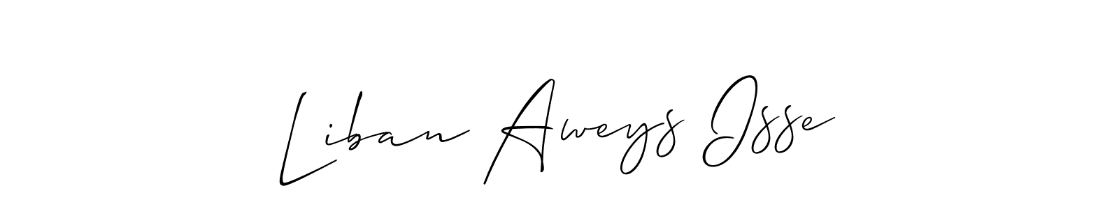 Once you've used our free online signature maker to create your best signature Allison_Script style, it's time to enjoy all of the benefits that Liban Aweys Isse name signing documents. Liban Aweys Isse signature style 2 images and pictures png
