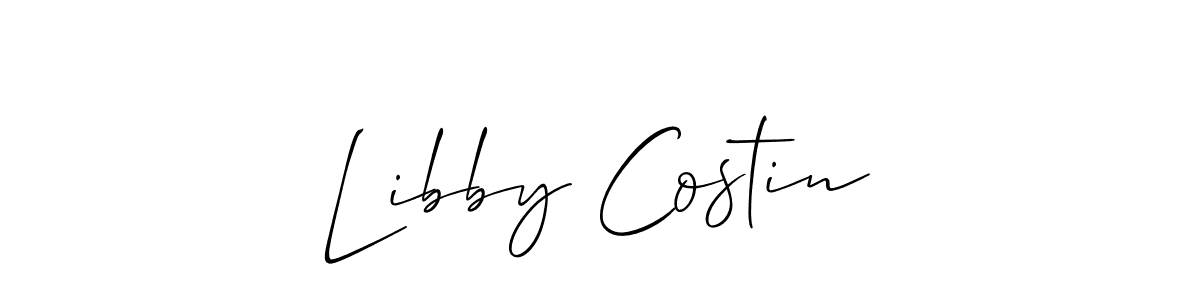 Make a beautiful signature design for name Libby Costin. With this signature (Allison_Script) style, you can create a handwritten signature for free. Libby Costin signature style 2 images and pictures png