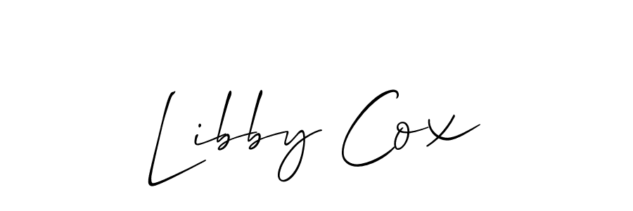 Use a signature maker to create a handwritten signature online. With this signature software, you can design (Allison_Script) your own signature for name Libby Cox. Libby Cox signature style 2 images and pictures png