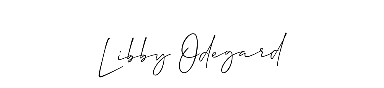 Make a beautiful signature design for name Libby Odegard. Use this online signature maker to create a handwritten signature for free. Libby Odegard signature style 2 images and pictures png