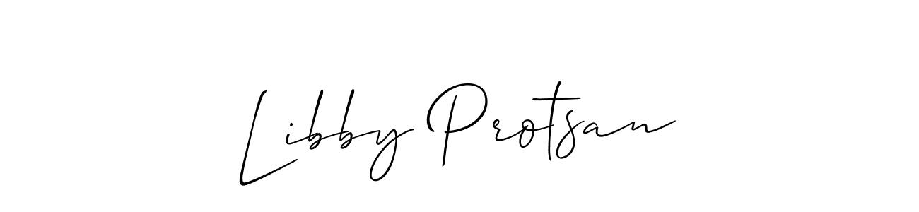 Make a beautiful signature design for name Libby Protsan. Use this online signature maker to create a handwritten signature for free. Libby Protsan signature style 2 images and pictures png