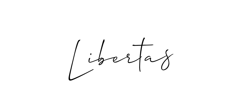 How to make Libertas name signature. Use Allison_Script style for creating short signs online. This is the latest handwritten sign. Libertas signature style 2 images and pictures png