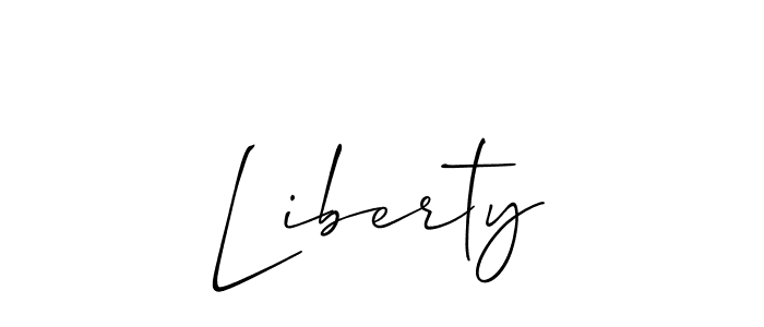 Allison_Script is a professional signature style that is perfect for those who want to add a touch of class to their signature. It is also a great choice for those who want to make their signature more unique. Get Liberty name to fancy signature for free. Liberty signature style 2 images and pictures png