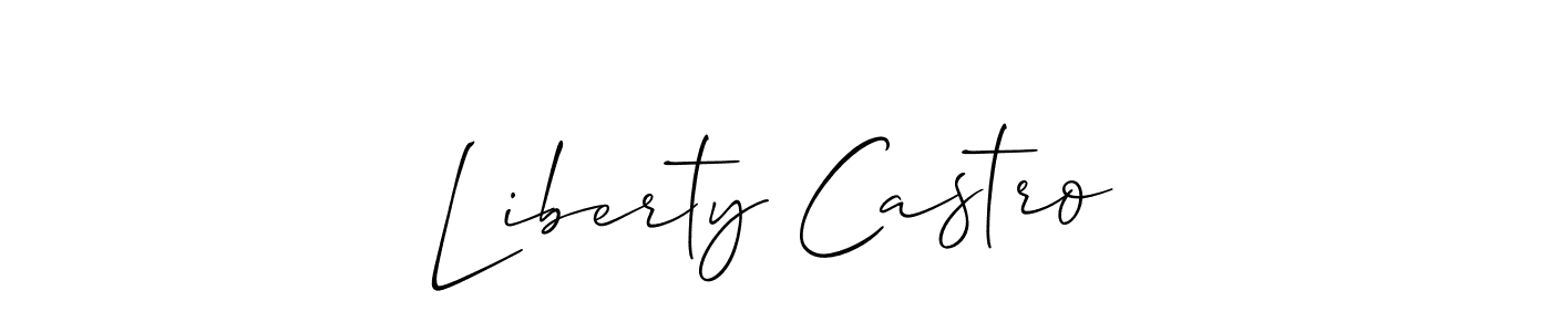 This is the best signature style for the Liberty Castro name. Also you like these signature font (Allison_Script). Mix name signature. Liberty Castro signature style 2 images and pictures png