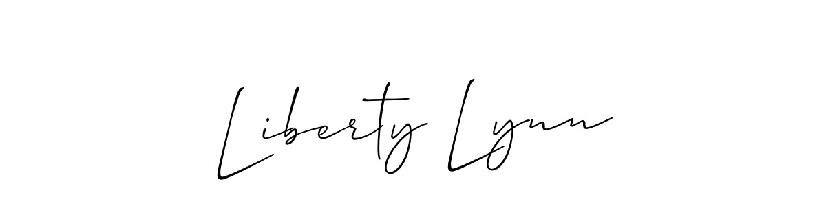 Also You can easily find your signature by using the search form. We will create Liberty Lynn name handwritten signature images for you free of cost using Allison_Script sign style. Liberty Lynn signature style 2 images and pictures png