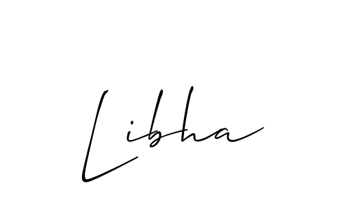 How to make Libha name signature. Use Allison_Script style for creating short signs online. This is the latest handwritten sign. Libha signature style 2 images and pictures png