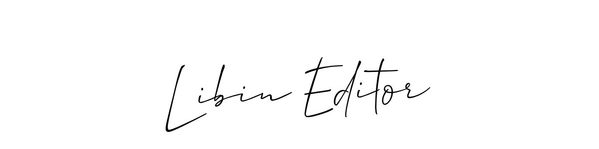 Make a beautiful signature design for name Libin Editor. Use this online signature maker to create a handwritten signature for free. Libin Editor signature style 2 images and pictures png