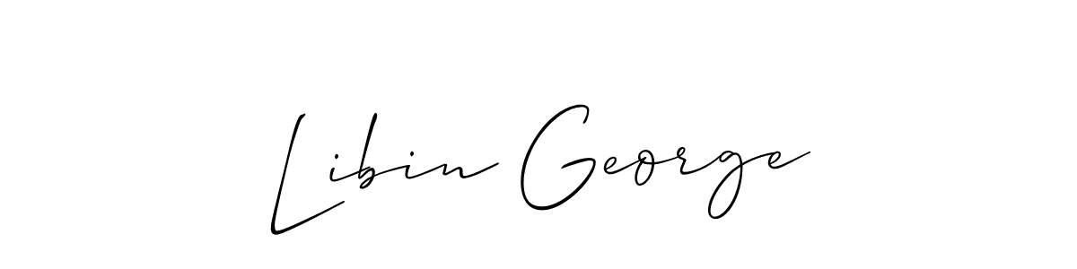 How to Draw Libin George signature style? Allison_Script is a latest design signature styles for name Libin George. Libin George signature style 2 images and pictures png