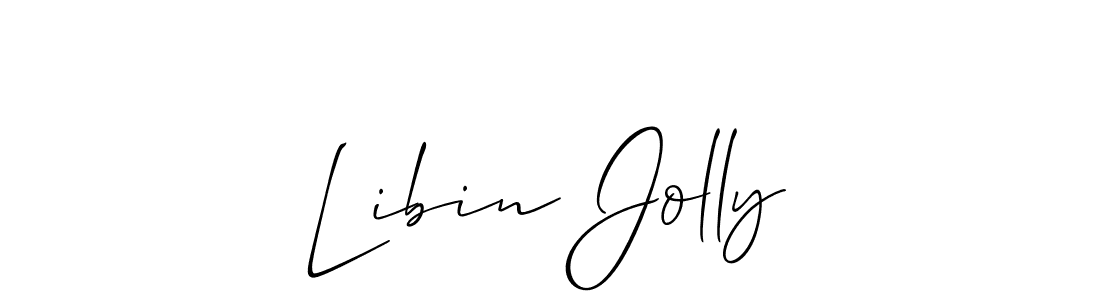 Create a beautiful signature design for name Libin Jolly. With this signature (Allison_Script) fonts, you can make a handwritten signature for free. Libin Jolly signature style 2 images and pictures png