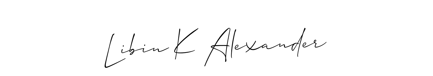 Once you've used our free online signature maker to create your best signature Allison_Script style, it's time to enjoy all of the benefits that Libin K Alexander name signing documents. Libin K Alexander signature style 2 images and pictures png