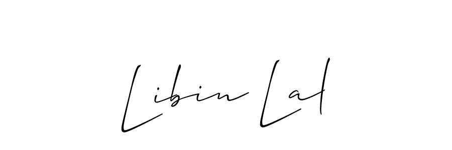 Create a beautiful signature design for name Libin Lal. With this signature (Allison_Script) fonts, you can make a handwritten signature for free. Libin Lal signature style 2 images and pictures png