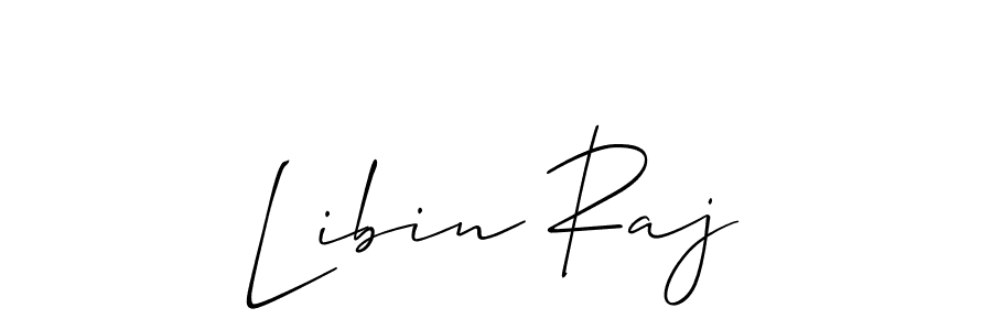Also You can easily find your signature by using the search form. We will create Libin Raj name handwritten signature images for you free of cost using Allison_Script sign style. Libin Raj signature style 2 images and pictures png