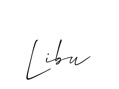 Libu stylish signature style. Best Handwritten Sign (Allison_Script) for my name. Handwritten Signature Collection Ideas for my name Libu. Libu signature style 2 images and pictures png