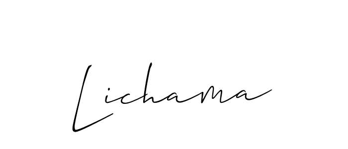 Also we have Lichama name is the best signature style. Create professional handwritten signature collection using Allison_Script autograph style. Lichama signature style 2 images and pictures png